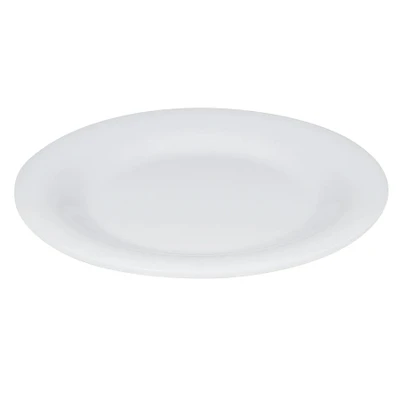 GET WP-9-DW 9" Dia. White Melamine Round Wide Rim Diamond Plate