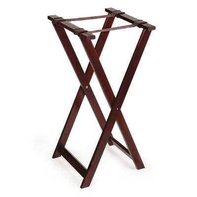 GET TSW-103 31 1/2" High Mahogany Hardwood Tray Stand