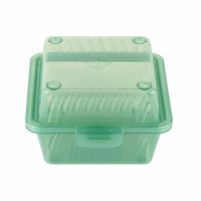 GET EC-08-1-JA 5" L x 5" W x 3 1/4" H Polypropylene Jade 1-Compartment Single Entree G.E.T. Food Container (1 Dozen Per Case)