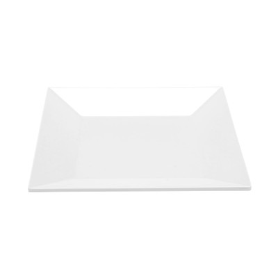 GET ML-103-W 8" L x 8" W White Melamine Square Siciliano Plate