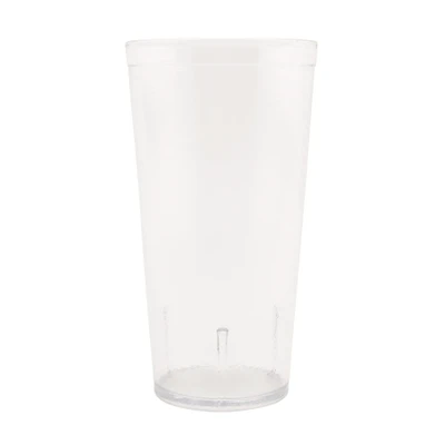 GET 6620-1-CL 20 Oz. Clear SAN Plastic Textured Tumbler