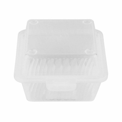 GET EC-08-1-CL 5" W x 5" D x 3 1/4" H 1 Compartment Clear Polypropylene GET Food Container (1 Dozen Per Case)