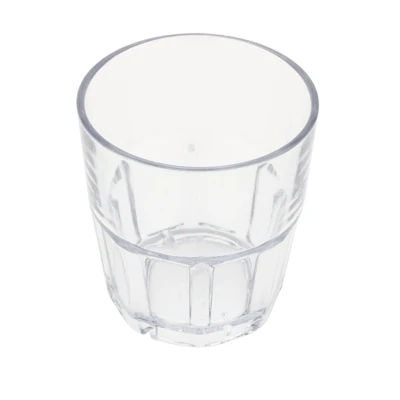 GET 9909-1-CL 9 Oz. Clear SAN Plastic Bahama Rock Tumbler