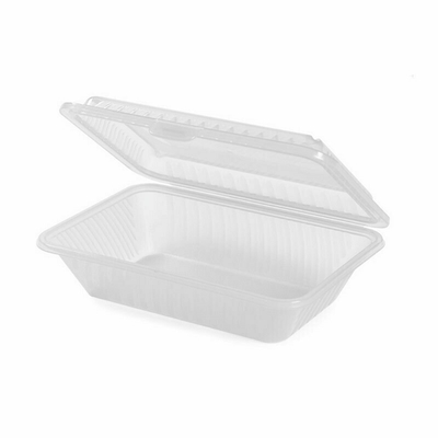 GET EC-11-1-CL 9&quot; L x 6 1/2&quot; W x 2 1/2&quot; H 1 Compartment Half Size Clear Polypropylene GET Food Container (1 Dozen)
