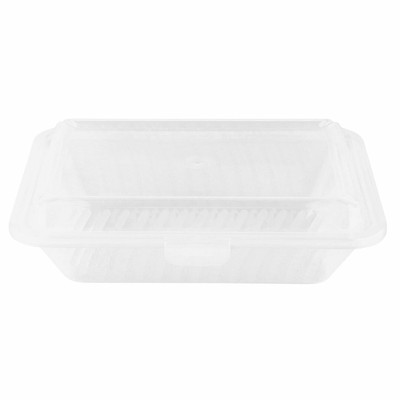 GET EC-11-1-CL 9" L x 6 1/2" W x 2 1/2" H 1 Compartment Half Size Clear Polypropylene GET Food Container (1 Dozen)