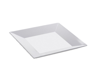 GET ML-104-W 10&quot; L x 10&quot; W White Melamine Square Siciliano Plate