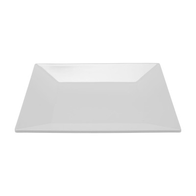 GET ML-104-W 10" L x 10" W White Melamine Square Siciliano Plate