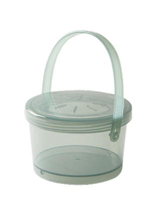 GET EC-07-1-JA 12 Oz. 4 1/4&quot; Dia. x 2 3/4&quot; Dia. With Handle Jade Polypropylene 1-Compartment G.E.T Soup Container