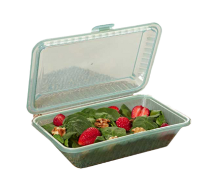 GET EC-11-1-JA 9&quot; L x 6 1/2&quot; W x 2 1/2&quot; H Jade Polypropylene 1-Compartment Half Size G.E.T Food Container