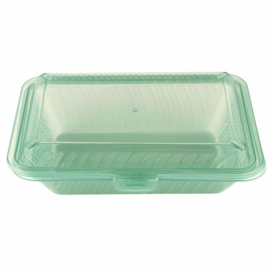 GET EC-11-1-JA 9" L x 6 1/2" W x 2 1/2" H Jade Polypropylene 1-Compartment Half Size G.E.T Food Container