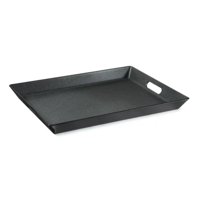 GET RST-1522-BK 15" x 20" Rectangular Black Non-Skid Break-Resistant Healthcare Room Service Tray