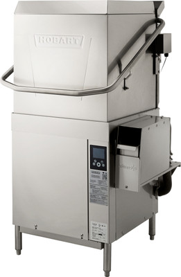 Hobart AM16VL-ADV-2 Stainless Steel Door Type Automatic Soil Removal Single Electric Ventless Dishwashing Machine - 208/240 Volts
