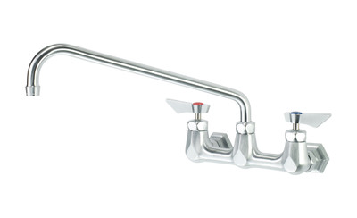 Krowne DX-814 Diamond Series 8" Center Wall Mount Faucet with 14" Swing Spout