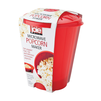 Harold Import 14001 Plastic &amp; Silicone Joie Microwave Popcorn Maker Makes (4) Cups