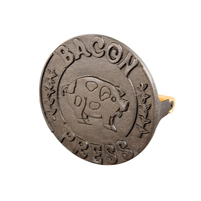 Harold Import 43791 Round Cast Iron HIC Bacon Press