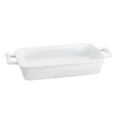 Harold Import 98048 13" x 9" White Porcelain Rectangular HIC Lasagna Pan