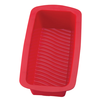 Harold Import 43634 9.05" x 4" x 2.05" Red Silicone Mrs. Anderson's Baking Loaf Pan
