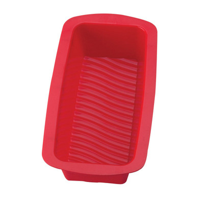 Harold Import 43634 9.05" x 4" x 2.05" Red Silicone Mrs. Anderson's Baking Loaf Pan