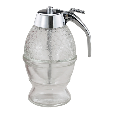 Harold Import 43145 8 Oz. Glass Jar HIC Honey/Syrup Dispenser
