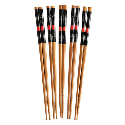 Harold Import 97138 9" Natural Bamboo Helen's Asian Kitchen Sushi Stix Chopsticks (5 Pairs Per Pack)