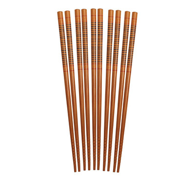 Harold Import 97026 Bamboo Helen's Asian Kitchen Silk Wrapped Chopsticks (5 Pair Per Pack)