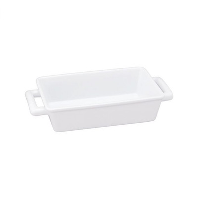Harold Import 98059 8.5" x 5.5" Porcelain Rectagular HIC Individual Lasagna Pan