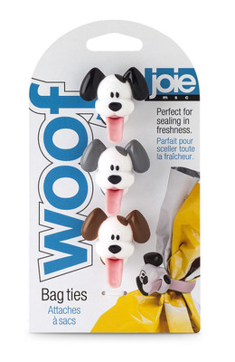 Harold Import 12605 Silicone Joie Woof Bag Ties (3 Each Per Pack)