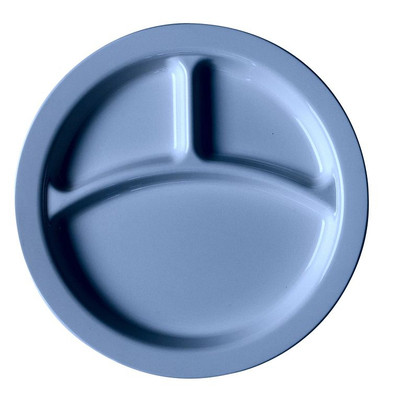 Cambro 93CW401 9" Dia. Blue Polycarbonate Camwear Plate