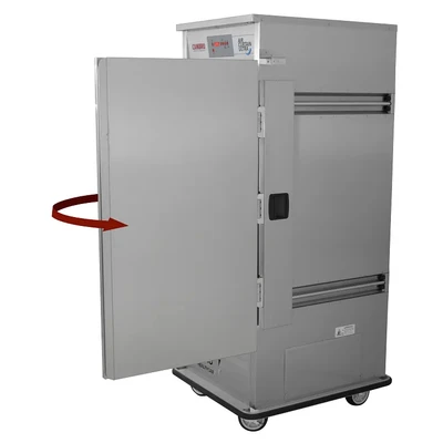 Cambro ACU1826RS000 32" W x 37.5" D x 78.75" H Stainless Steel Solid Hinged One-Section Refrigerator Air Curtain Ultra