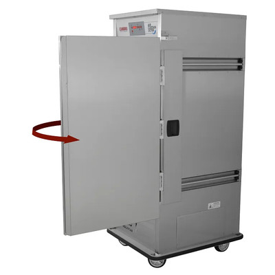 Cambro ACU1826RS000 32" W x 37.5" D x 78.75" H Stainless Steel Solid Hinged One-Section Refrigerator Air Curtain Ultra