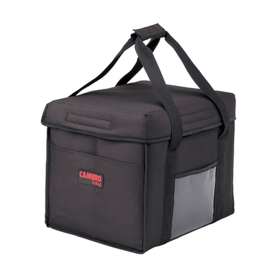 Cambro GBD151212110 15" x 12" x 12" Black Nylon GoBag Sandwich Delivery Bag - 4 Cases