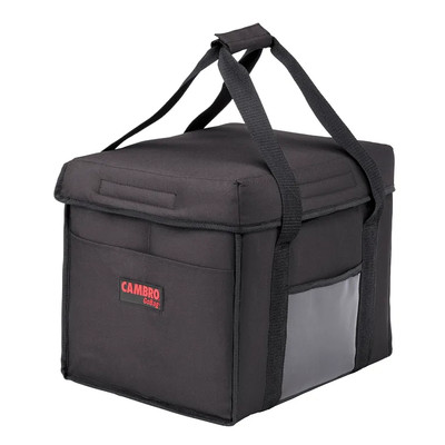 Cambro GBD151212110 15" x 12" x 12" Black Nylon GoBag Sandwich Delivery Bag - 4 Cases