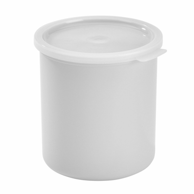 Cambro CP27148 2.7 Qt. White Polycarbonate Round Crock - 6/Case