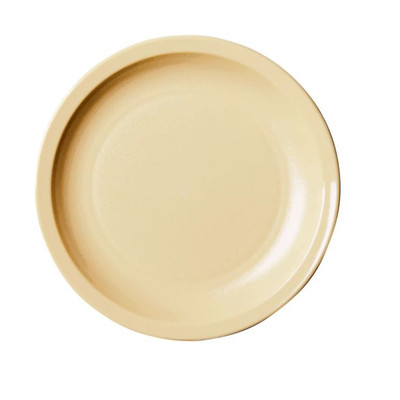 Cambro 55CWNR133 5.5" Dia. Beige Polycarbonate Round Narrow Rim - 48/Case