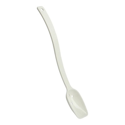 Cambro SPOP10CW148 0.75 Oz. White Polycarbonate Hanging Hole Perforated Salad Spoon - 12/Case
