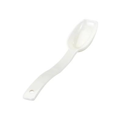 Cambro SPO8CW148 0.5 Oz. White Polycarbonate Hanging Hole Solid Salad Spoon - 12/Case