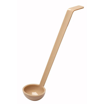 Cambro LD105133 1 Oz. Beige Polycarbonate Plain Camwear Ladle - 12/Case