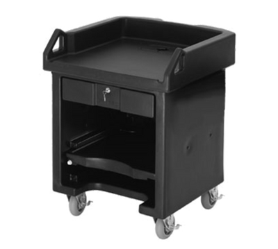 Cambro VCSHD186 32.25" W x 43" H x 32" D Navy Blue Double-Wall Polyethylene Versa Cash Register Cart