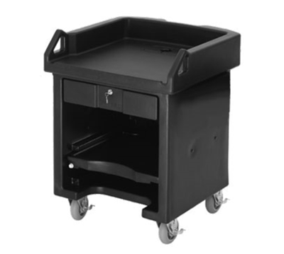 Cambro VCSHD186 32.25" W x 43" H x 32" D Navy Blue Double-Wall Polyethylene Versa Cash Register Cart