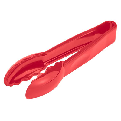 Cambro 6TGS404 6" Scallop Grip Surface Dishwasher Safe Red Lugano Tongs - 12/Case