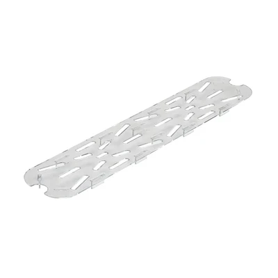 Cambro 20LPCWD135 Clear Polycarbonate 1/2 Size Long Camwear Drain Shelf - 6/Case