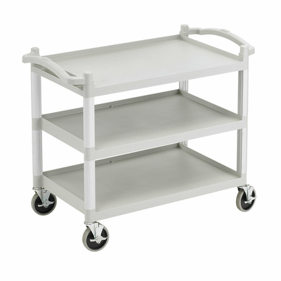 Cambro BC340KDLP480 40" W x 33.25" H x 22" D Speckled Gray Open Design Polyethylene with Aluminum Upright Utility Cart