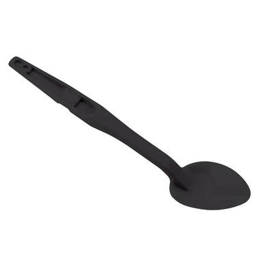 Cambro SPO13110 13" Black Ultem Notched Back Hanging Hole Solid High Heat Camtensils Spoon - 12/Case