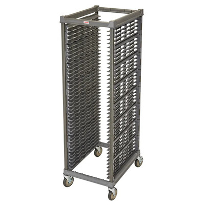 Cambro UPR1826FA40580 350 Lb. Brushed Graphite Composite Plastic Full Size Unit Camshelving Ultimate Sheet Pan Rack