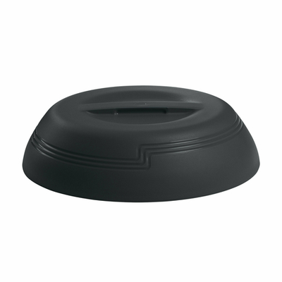 Cambro MDSLD9110 Insulated Fits 9&quot; Plate Polypropylene Black The Shore Line Collection Dome - 12/Case