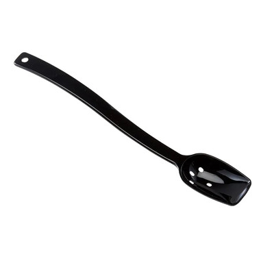 Cambro SPOP10CW110 0.75 Oz. Black Polycarbonate Hanging Hole Perforated Salad Spoon