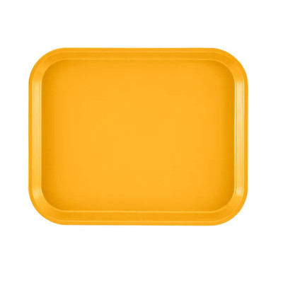Cambro 810504 9.88" x 8" Mustard High-Impact Fiberglass Rectangular Camtray