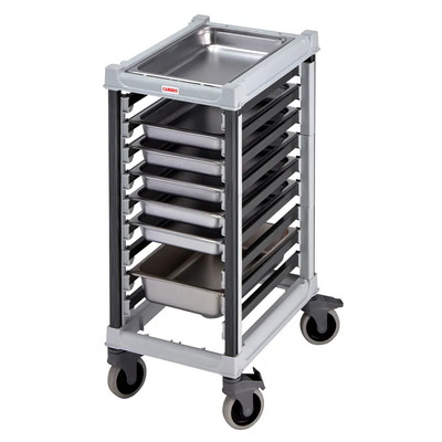 Cambro UGNPR11H9480 375 Lb. Speckled Gray Composite Plastic Half Size Unit Camshelving GN Food Pan Trolly