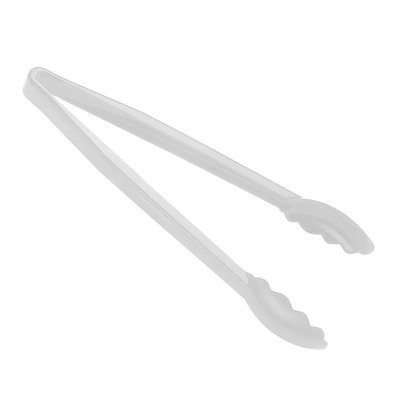 Cambro 12TGS148 12" Scallop Grip Dishwasher Safe White Lugano Tongs - 12/Case