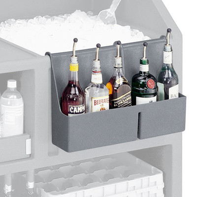 Cambro BAR54SR191 19.5&quot; W x 4.31&quot; D x 12.63&quot; H Fits 540 650 and 730 Cambar Granite Gray Speed Rail
